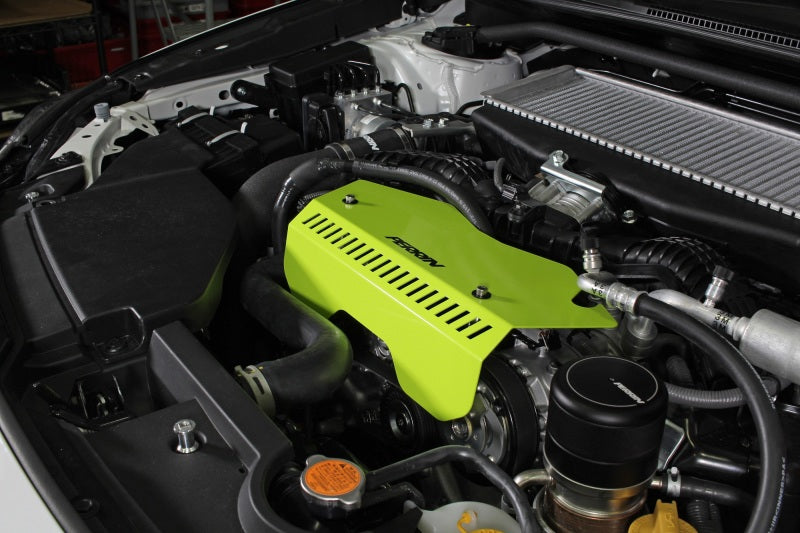Perrin Performance PERRIN 22-26 Subaru WRX Pulley Cover - Neon Yellow (TALL - For Use w/o PERRIN AOS)
