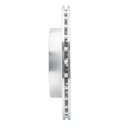 R1 Concepts R1 08-15 Mitsubishi Lancer Rear Left Drilled & Slotted Silver Brake Rotor