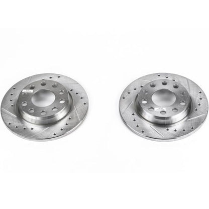 PowerStop Power Stop 02-06 Audi A4 Rear Evolution Drilled & Slotted Rotors - Pair
