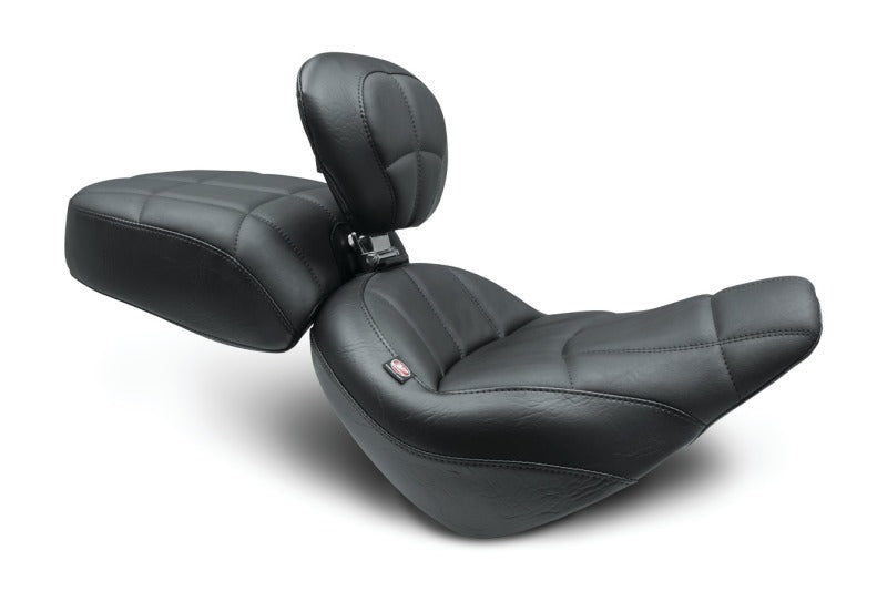 Mustang Motorcycle Mustang 18-21 Harley Street Bob Standard Touring Recessed Pass Seat - Black