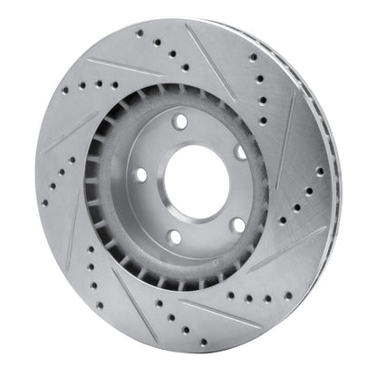 R1 Concepts R1 82-85 Mercedes-Benz 500SEC Front Left Drilled & Slotted Silver Brake Rotor