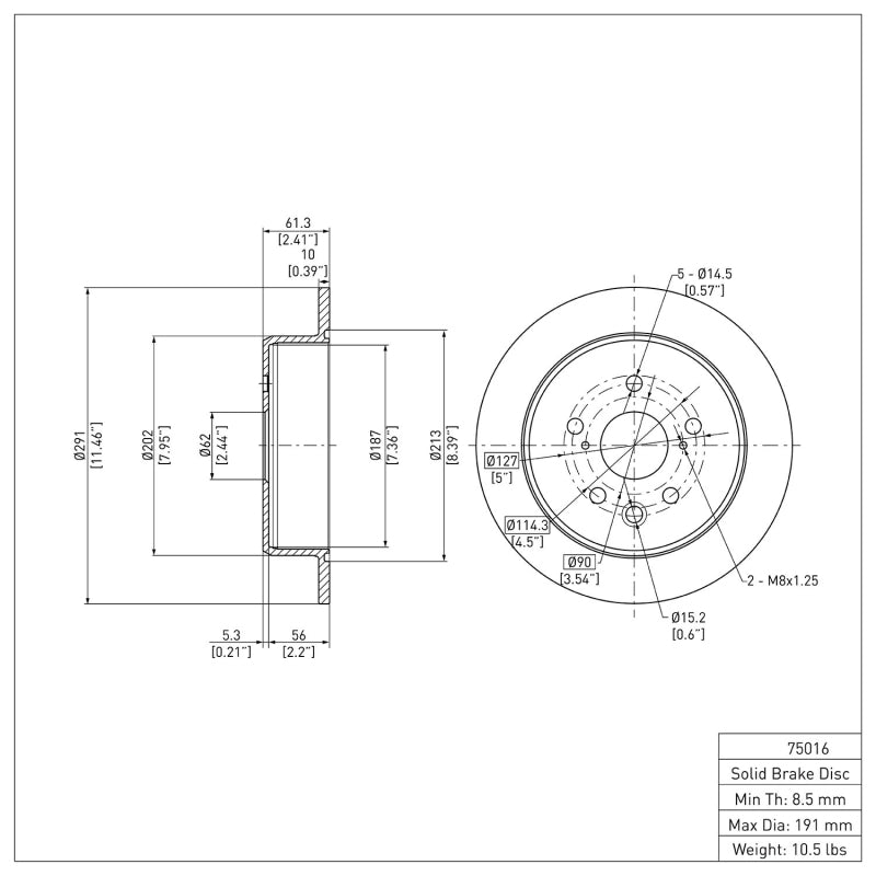 DFC 06-15 Lexus IS250 Rear Brake Rotor