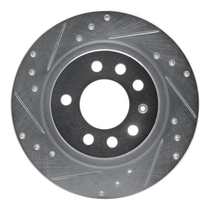 R1 Concepts R1 06-10 Pontiac SOLSTICE Rear Left Drilled & Slotted Silver Brake Rotor