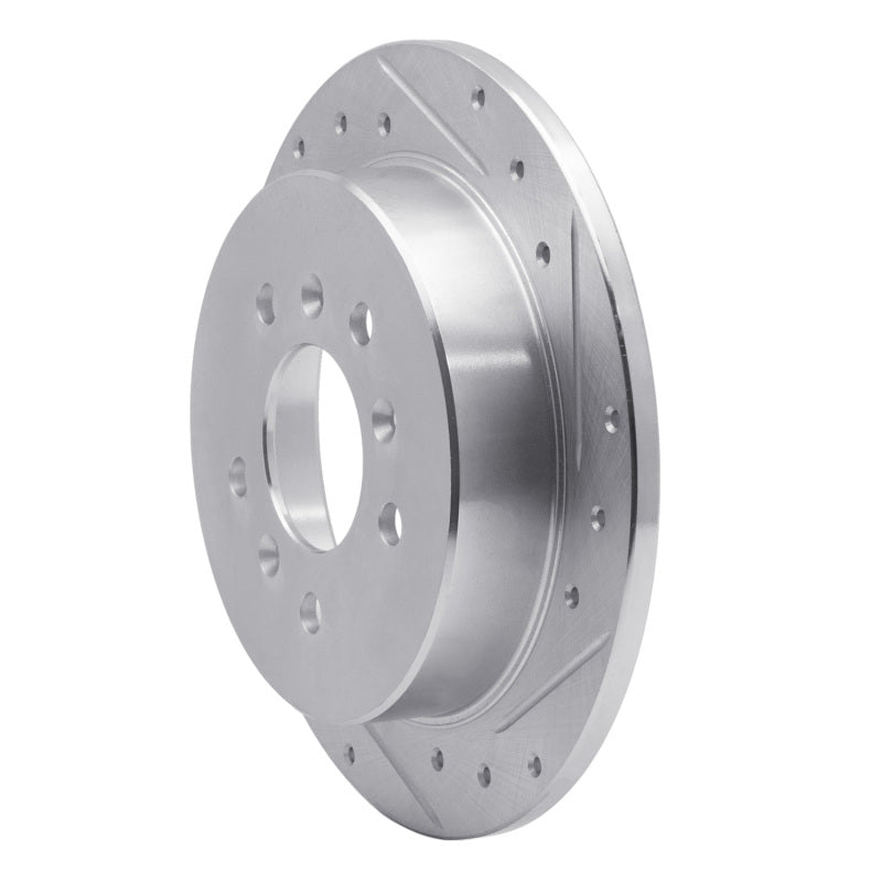 R1 Concepts R1 06-10 Buick LaCrosse Rear Right Drilled & Slotted Silver Brake Rotor