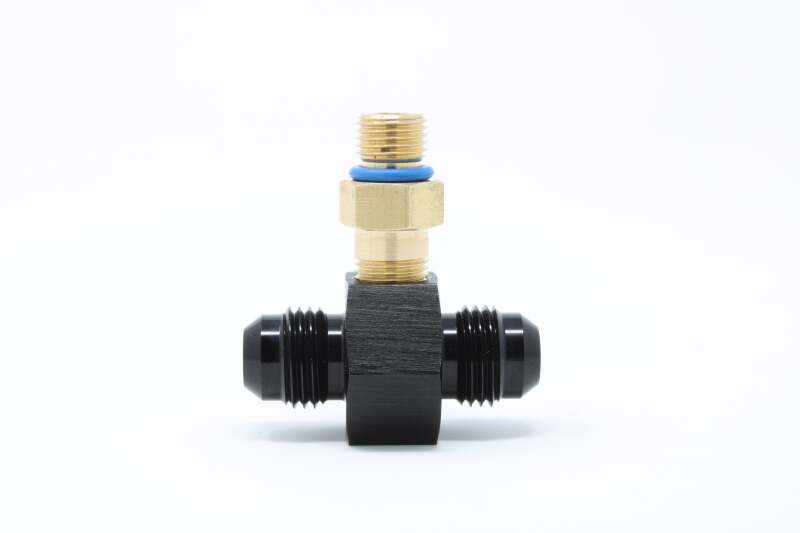 Aeromotive VaporWorx Gauge Setting Fitting Adapter - (1) AN-06 Male-Male Union & 1/8in NPT Port