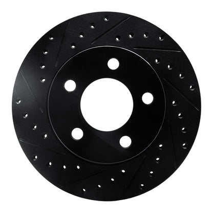 R1 Concepts R1 80-89 American Motors Eagle Front Left Drilled & Slotted Black Brake Rotor