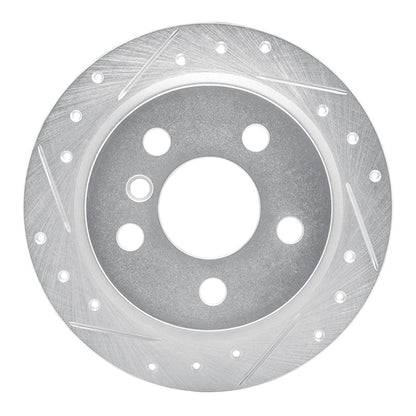 R1 Concepts R1 14-24 Mini Cooper (Excl Clubman) Rear Left Drilled & Slotted Silver Brake Rotor
