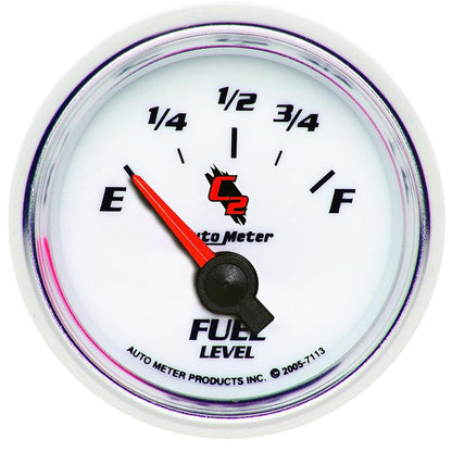 AutoMeter Gauge Fuel Level 2-1/16in. 0 Ohm(e) to 90 Ohm(f) Elec C2