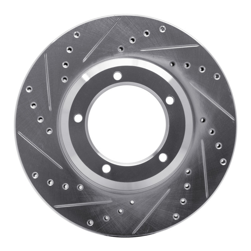R1 Concepts R1 90-16 Land Rover Defender 90 Front Left Drilled & Slotted Silver Brake Rotor