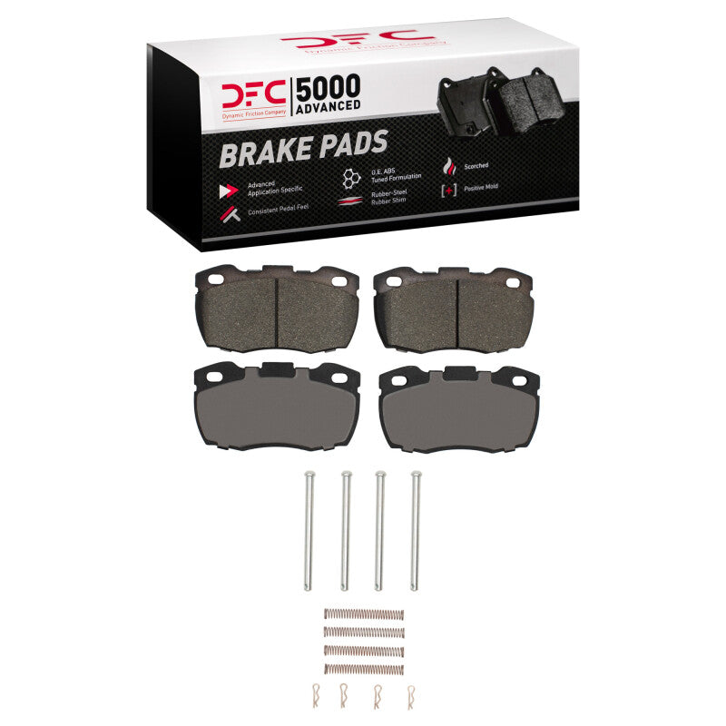 DFC 94-97 Land Rover Defender 90 Front 5000 Advanced Low Metallic Brake Pads and Hardware Kit