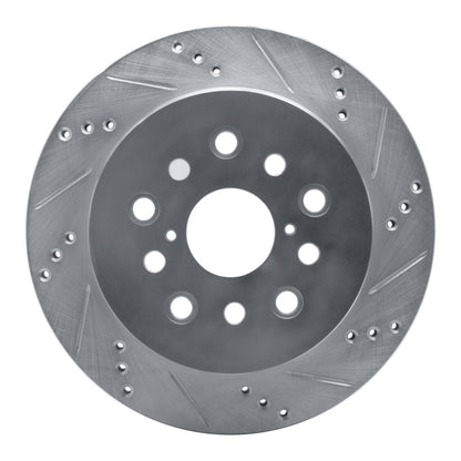 R1 Concepts R1 2001-2006 Lexus LS430 Rear Right Drilled & Slotted Silver Brake Rotor