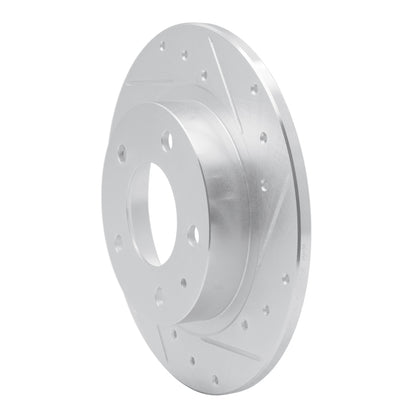 R1 Concepts R1 93-03 Ford Probe Rear Right Drilled & Slotted Silver Brake Rotor