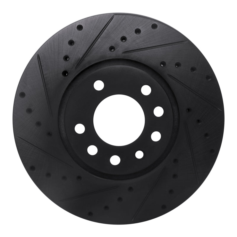 R1 Concepts R1 03-11 Cadillac BLS (Mexico) Front Left Drilled & Slotted Black Brake Rotor