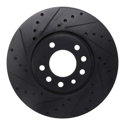 R1 Concepts R1 03-11 Cadillac BLS (Mexico) Front Left Drilled & Slotted Black Brake Rotor