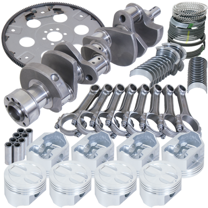 Eagle Chevy 350 1Pc 3.480in Crank 5.700in I-Beam Rods 4.030in Pistons 168 Tooth FP Balanced Assembly
