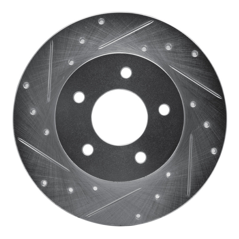 R1 Concepts R1 92-05 Buick LeSabre Rear Left Drilled & Slotted Silver Brake Rotor