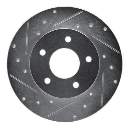 R1 Concepts R1 92-05 Buick LeSabre Rear Left Drilled & Slotted Silver Brake Rotor