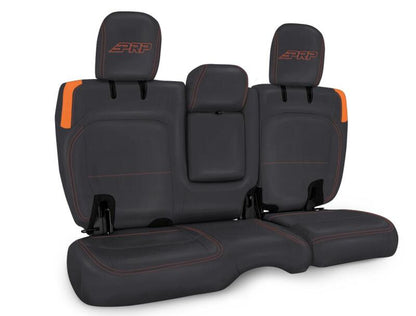 PRP Seats PRP Jeep Wrangler JL Rear Bench CoversU - 4 door with Armrest - Black/Orange