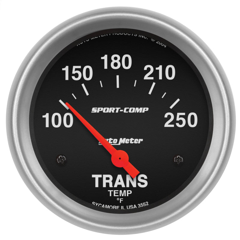 Autometer Sport-Comp 2-5/8in 100-250 Degrees (F) Electric Transmission Temp Gauge
