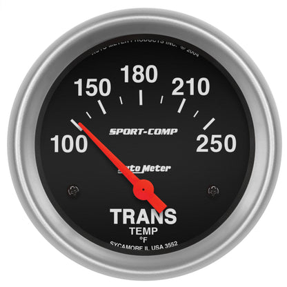 Autometer Sport-Comp 2-5/8in 100-250 Degrees (F) Electric Transmission Temp Gauge
