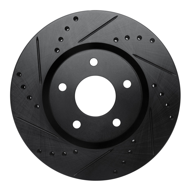 R1 Concepts R1 13-25 Nissan Altima Front Left Drilled & Slotted Black Brake Rotor