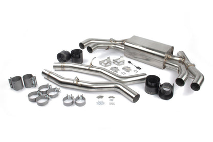 Dinan 20-25 BMW X3 M/X4 M (F97/F98) Free Flow Axleback Exhaust System - Black Tips
