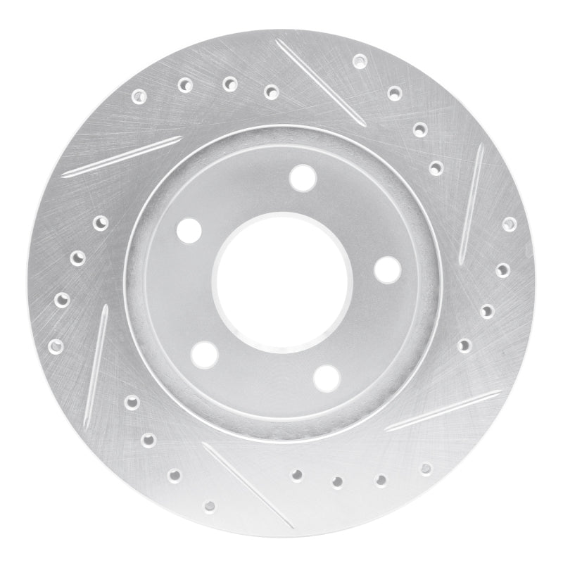 R1 Concepts R1 88-96 Buick Regal Front Left Drilled & Slotted Silver Brake Rotor