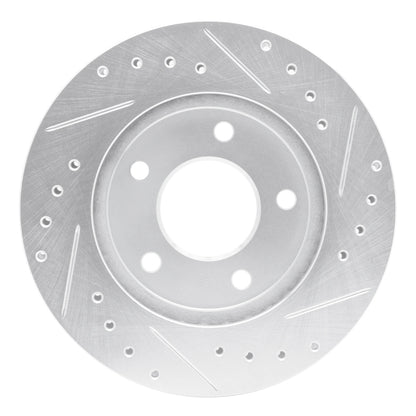 R1 Concepts R1 88-96 Buick Regal Front Left Drilled & Slotted Silver Brake Rotor