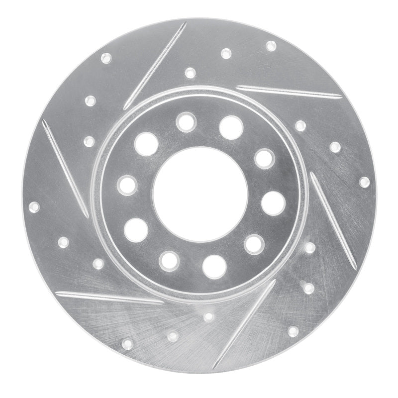 R1 Concepts R1 15-25 Alfa Romeo Tonale Rear Left Drilled & Slotted Silver Brake Rotor