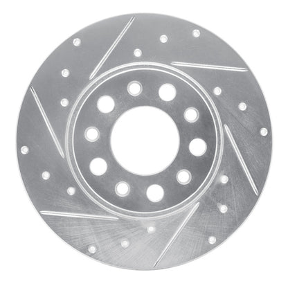 R1 Concepts R1 15-25 Alfa Romeo Tonale Rear Left Drilled & Slotted Silver Brake Rotor