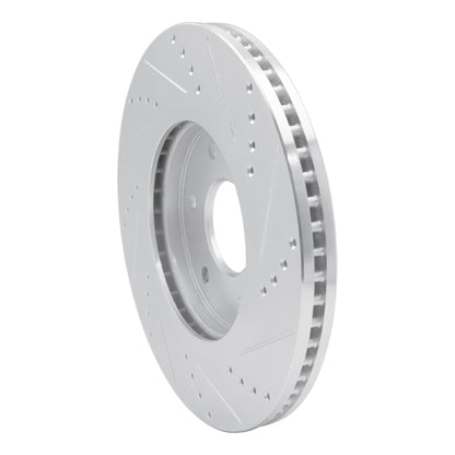 R1 Concepts R1 05-07 Infiniti QX56 Front Left Drilled & Slotted Silver Brake Rotor