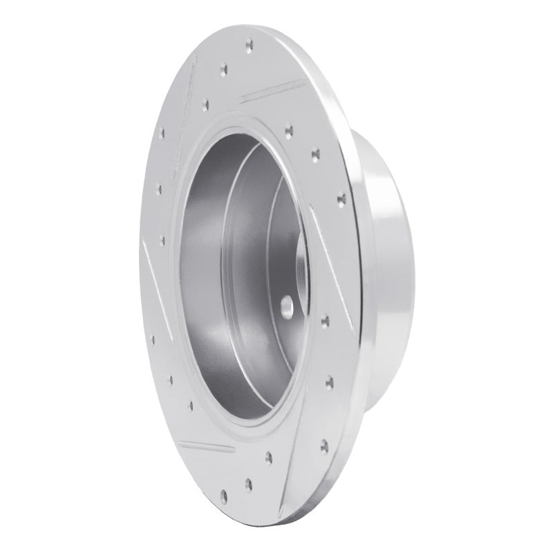 R1 Concepts R1 78-81 BMW 733I Rear Right Drilled & Slotted Silver Brake Rotor