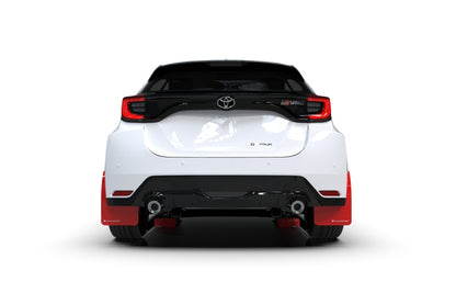 Rally Armor 20-26 Toyota GR Yaris Red Mud Flap w/White Logo