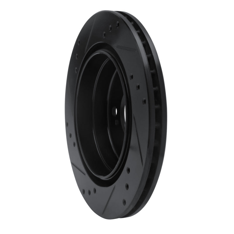 R1 Concepts R1 92-94 Mercedes-Benz 500E Rear Right Drilled & Slotted Black Brake Rotor