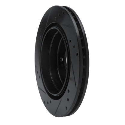 R1 Concepts R1 92-94 Mercedes-Benz 500E Rear Right Drilled & Slotted Black Brake Rotor