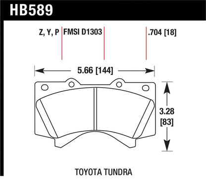 Hawk Performance Hawk 08-10 Toyota Land Cruiser / 07-10 Tundra Super Duty Street Front Brake Pads