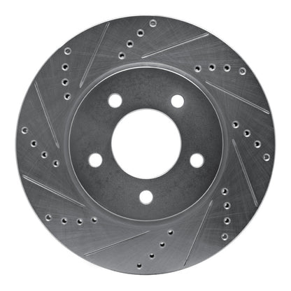 R1 Concepts R1 04-08 Chrysler Pacifica Front Left Drilled & Slotted Silver Brake Rotor