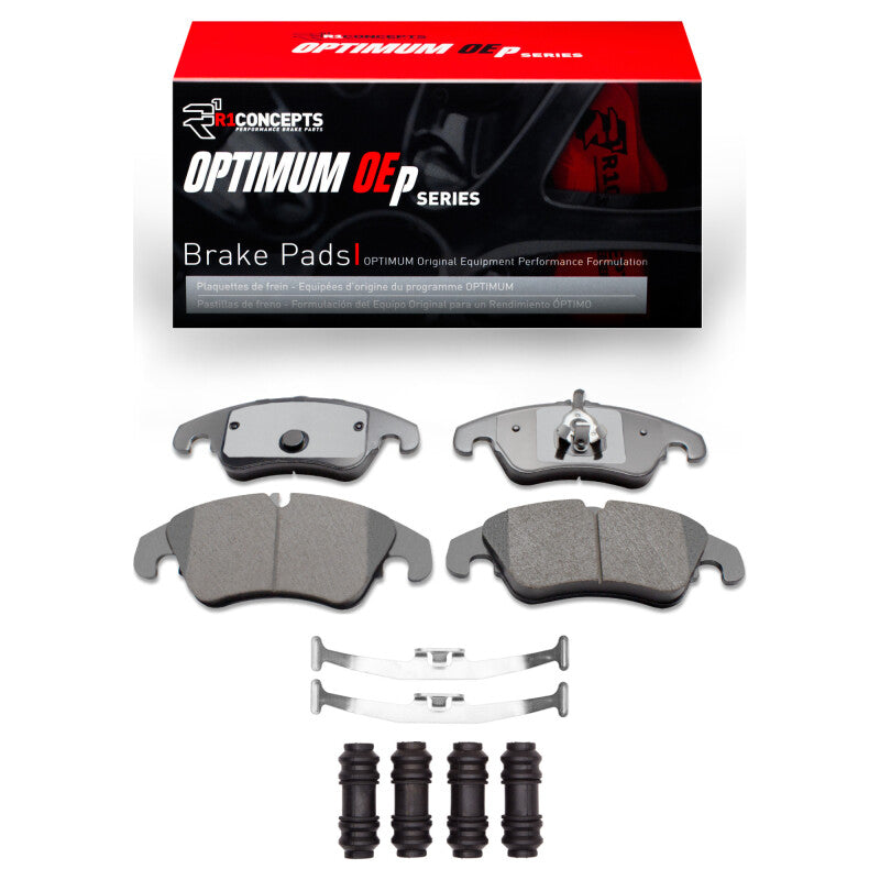 R1 Concepts R1 12-15 Audi A6 Quattro Front Optimum OE Pads & Hardware Kit