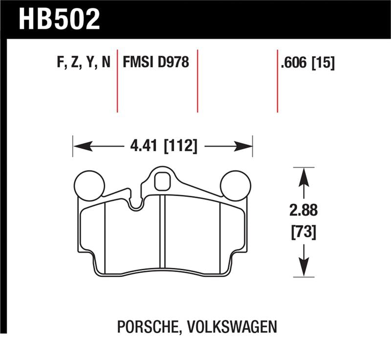 Hawk Performance Hawk Porsche / Volkswagen HPS Street Rear Brake Pads