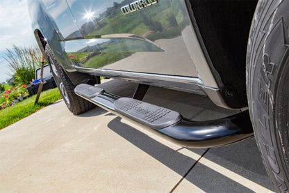 Dee Zee 14-19 Chevrolet Silverado Tubes - 4In Oval Black Steel CrewCab