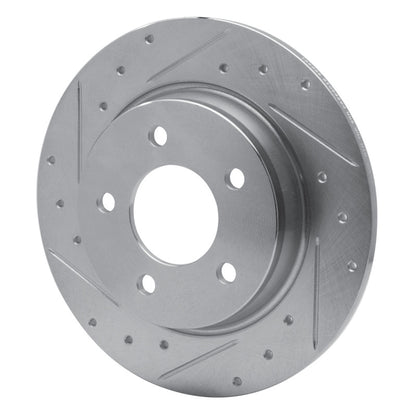 R1 Concepts R1 04-13 Mazda 3 Rear Left Drilled & Slotted Silver Brake Rotor