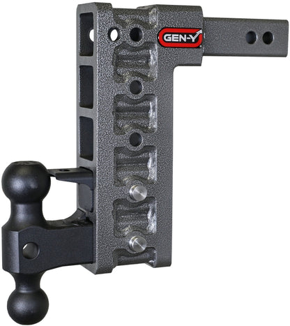 GEN-Y Hitch Gen-Y Mega Duty 2in Shank 10in Drop 2K TW 16K Hitch w/GH-051 Dual-Ball/GH-032 Pintle Lock