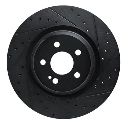 R1 Concepts R1 20-26 Mercedes-Benz GLE53 AMG Rear Right Drilled & Slotted Black Brake Rotor