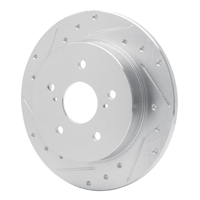 R1 Concepts R1 10-13 Suzuki Kizashi Rear Left Drilled & Slotted Silver Brake Rotor