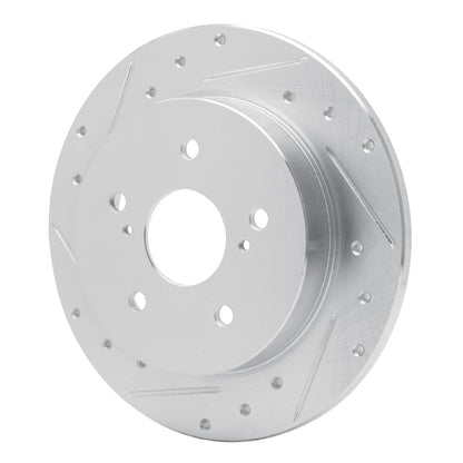 R1 Concepts R1 10-13 Suzuki Kizashi Rear Left Drilled & Slotted Silver Brake Rotor