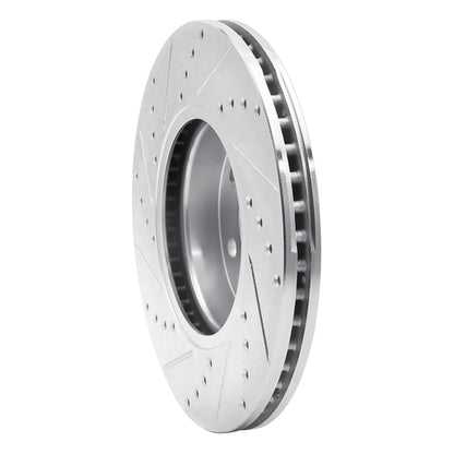 R1 Concepts R1 15-20 Chevrolet Colorado Front Right Drilled & Slotted Silver Brake Rotor