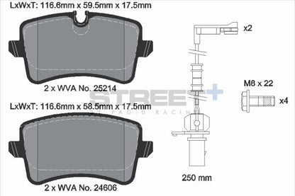 PAGID Racing T8114SP2001 STREET+ Brake Pads