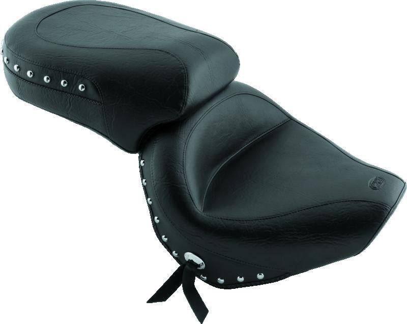 Mustang Motorcycle Mustang 98-16 Yamaha V-Star 650 Custom, 98-10 V-Star 650 Cl Touring 1PC Seat w/Studs - Black
