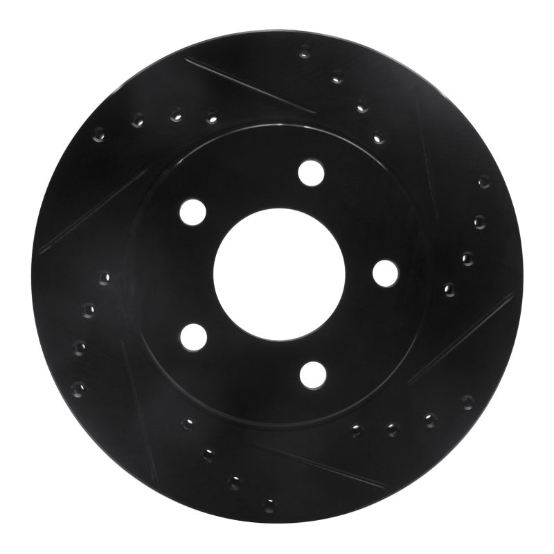 R1 Concepts R1 01-07 Buick Rendezvous Front Right Drilled & Slotted Black Brake Rotor