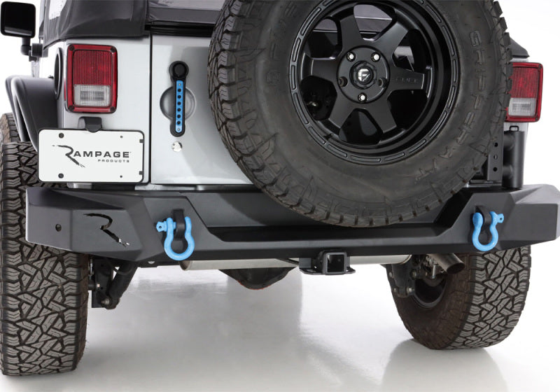 Rampage 07-18 Jeep Wrangler JK (Incl. Unlimited) TrailGuard Rear Bumper - Black